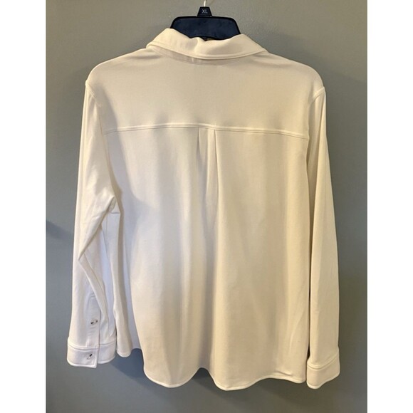 32 Degree Heat Womens Button Up White Shirt Long Sleeve Size Large - Picture 5 of 6